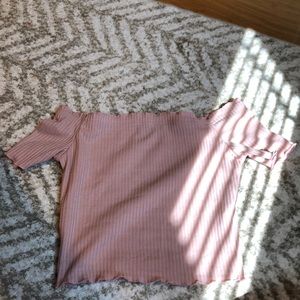 cute cropped off the shoulder top